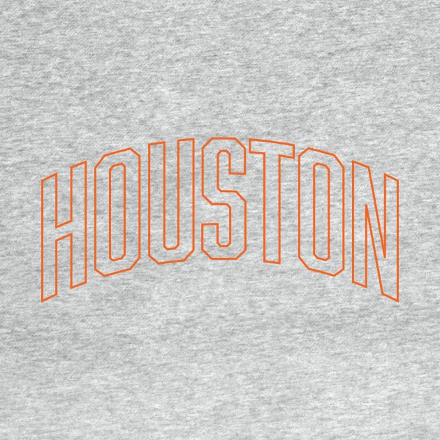 Houston Orange Outline by Good Phillings